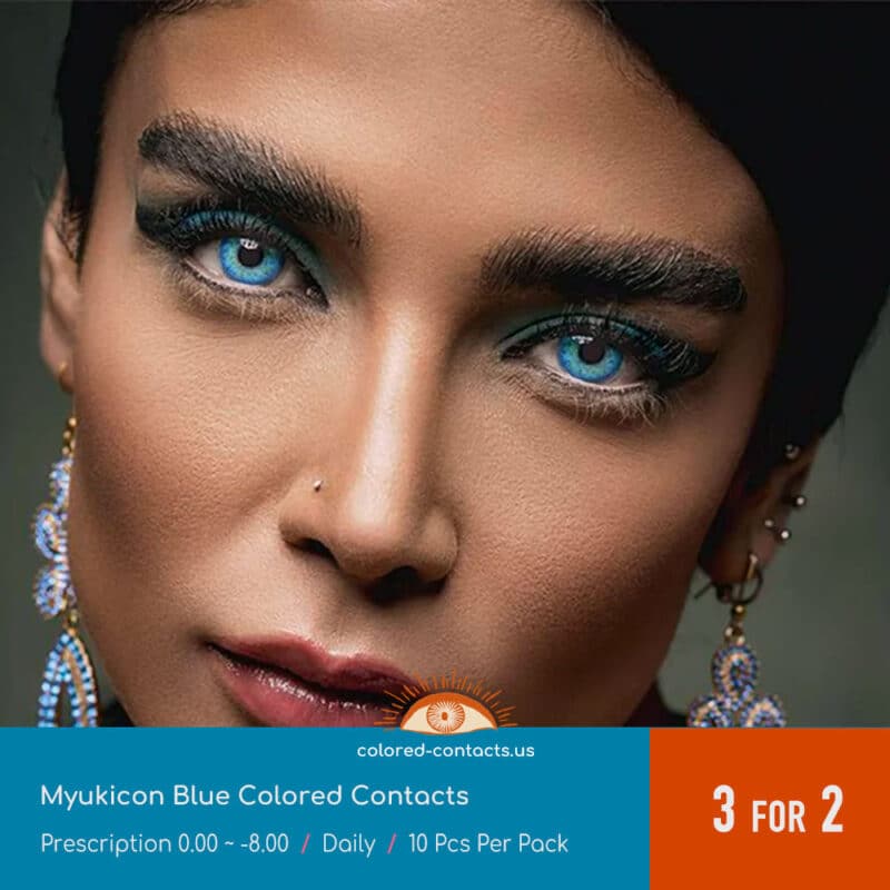 Myukicon Blue Colored Contacts