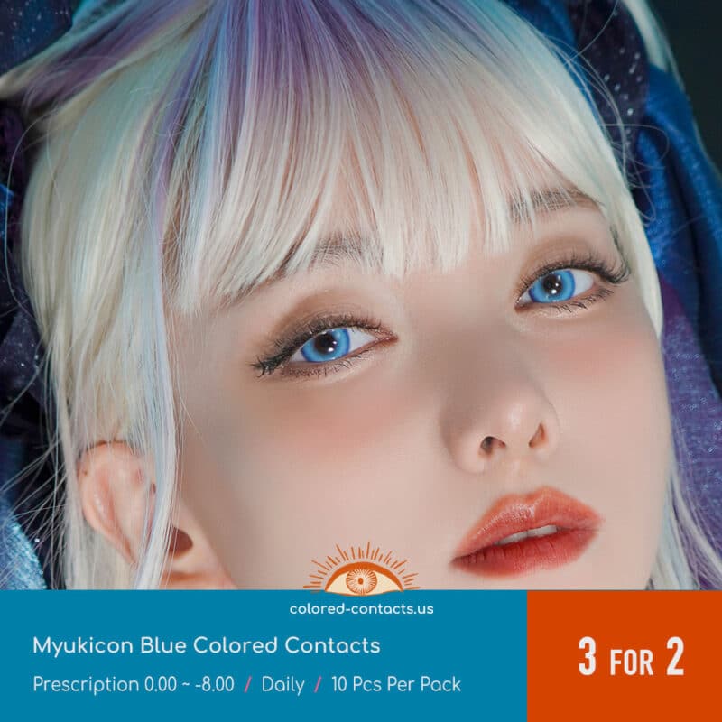 Myukicon Blue Colored Contacts