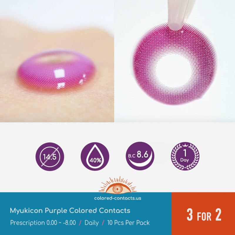 Myukicon Purple Colored Contacts